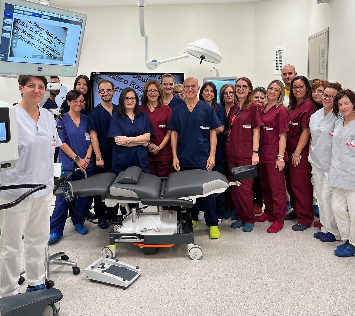 L'équipe di Oculistica dell’Ospedale di Putignano, diretta dal dr. Gianni Colonna