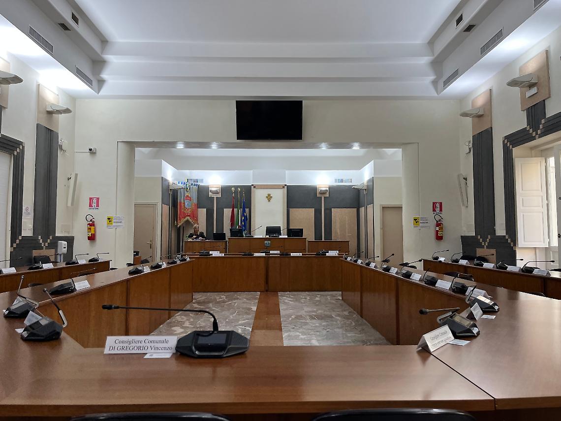 L'aula del consiglio comunale