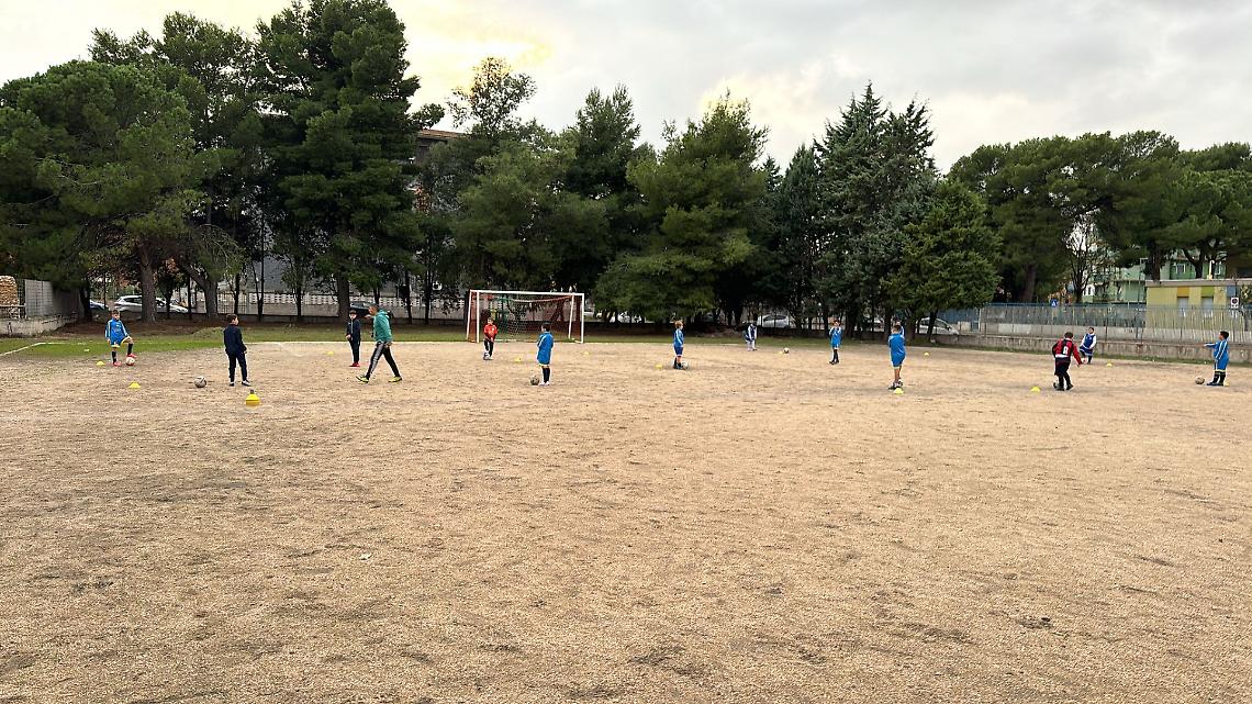 Il campo di calcio della parrocchia Ss. Angeli Custodi