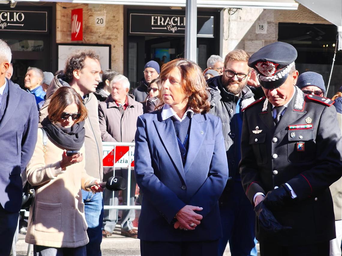 Il Sottosegretaria alla Difesa, Isabella Rauti, intervenendo a Barletta