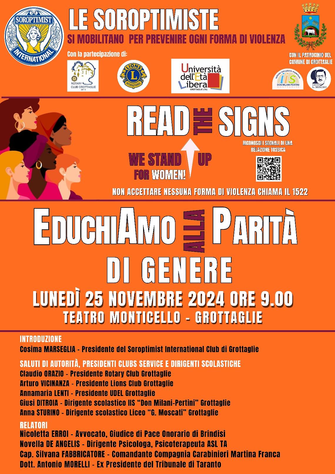 L'iniziativa del Soroptimist International Club di Grottaglie