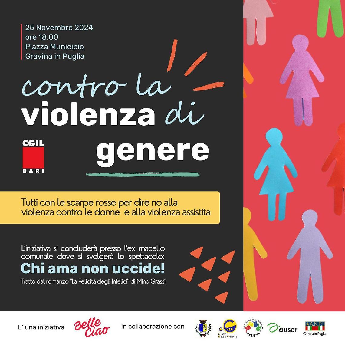 Una delle iniziative della Cgil nella Giornata contro la violenza sulle donne