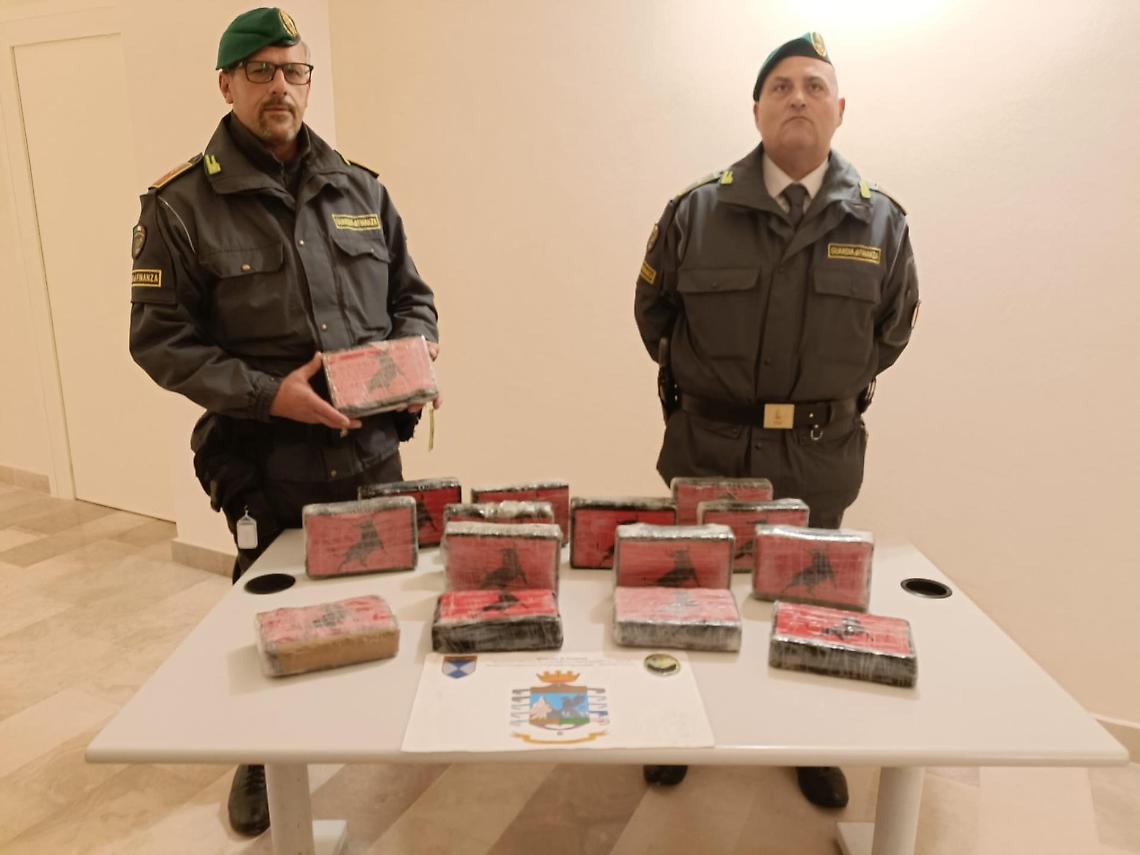 La cocaina sequestrata dalla Guardia di Finanza