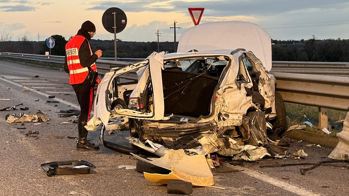 L'incidente stradale a Francavilla Fontana - foto Francesco Manfuso
