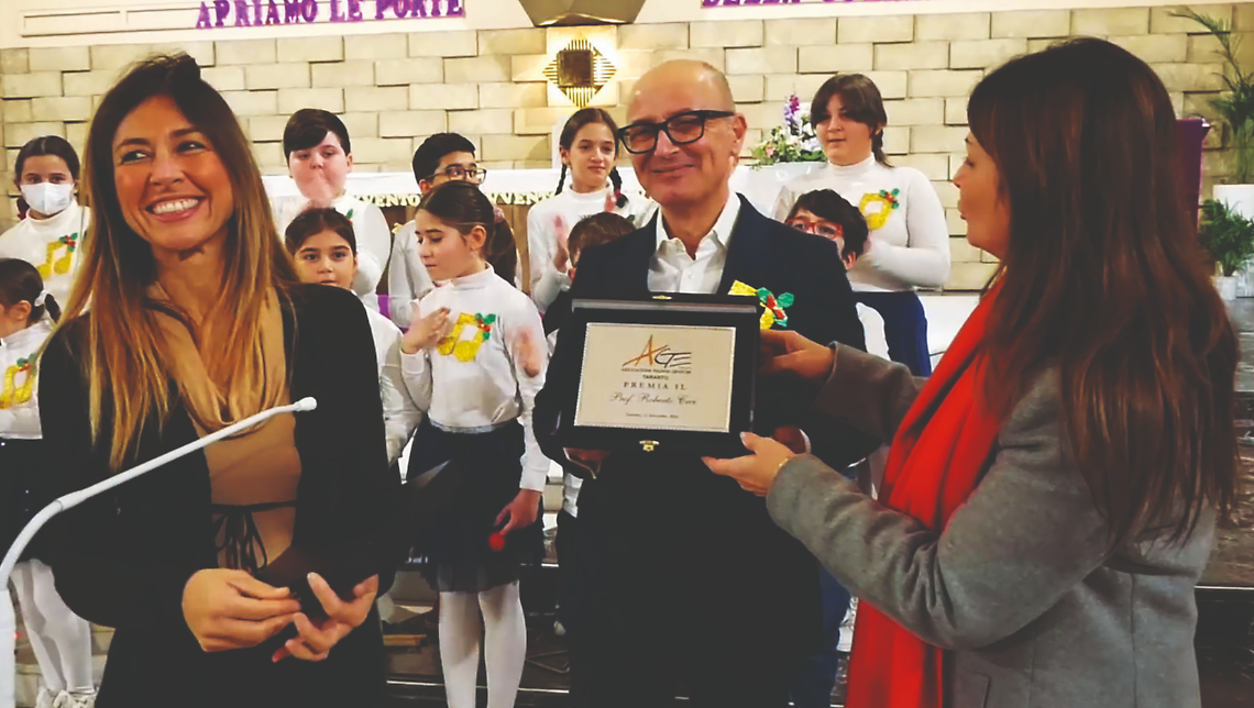 Un momento della cerimonia di premiazione