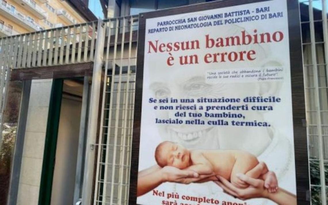 La sede della culla termica a Bari