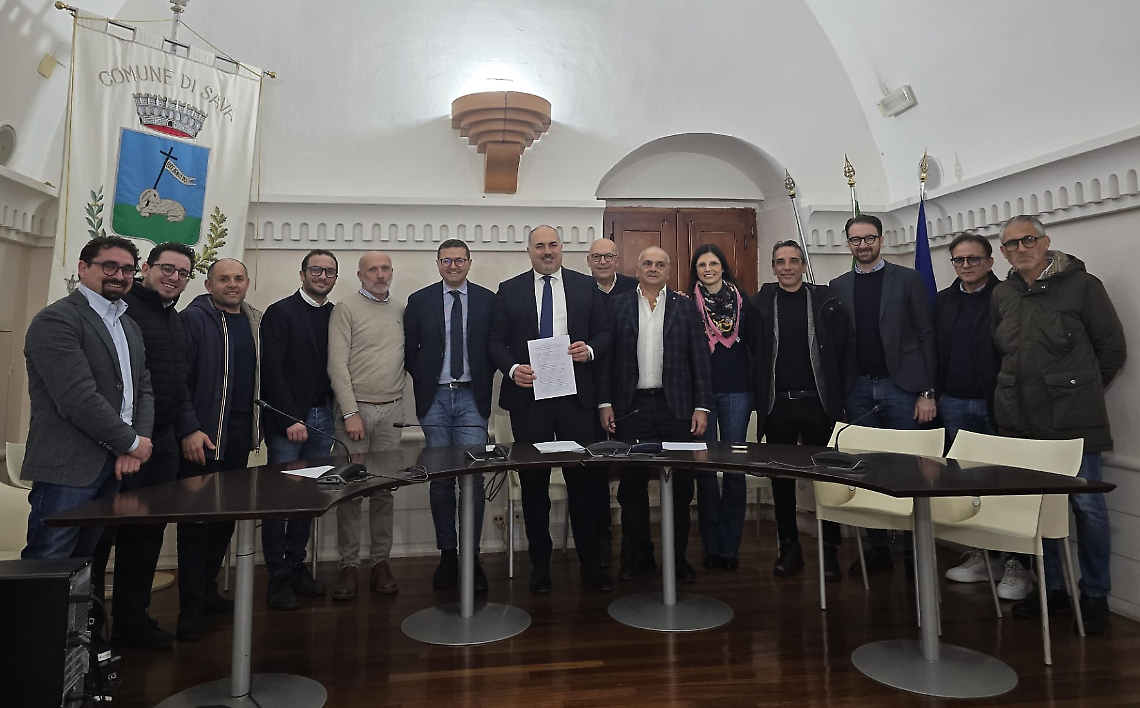 L'accordo è stato sottoscritto al municipio di Sava