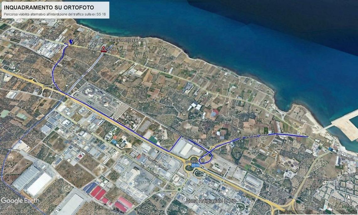 Il percorso alternativo sulla Molfetta-Bisceglie