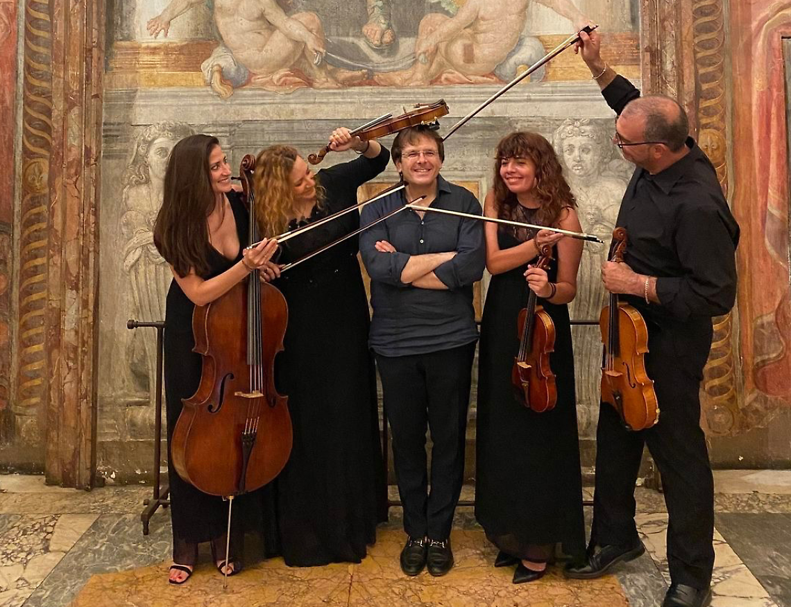 Vincenzo Cipriani con il suo quartetto d'archi