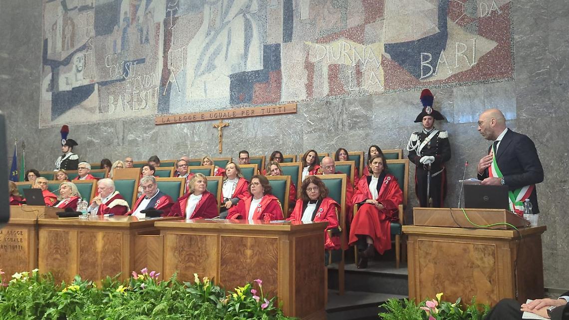 Vito Leccese all'inaugurazione dell'Anno Giudiziario a Bari