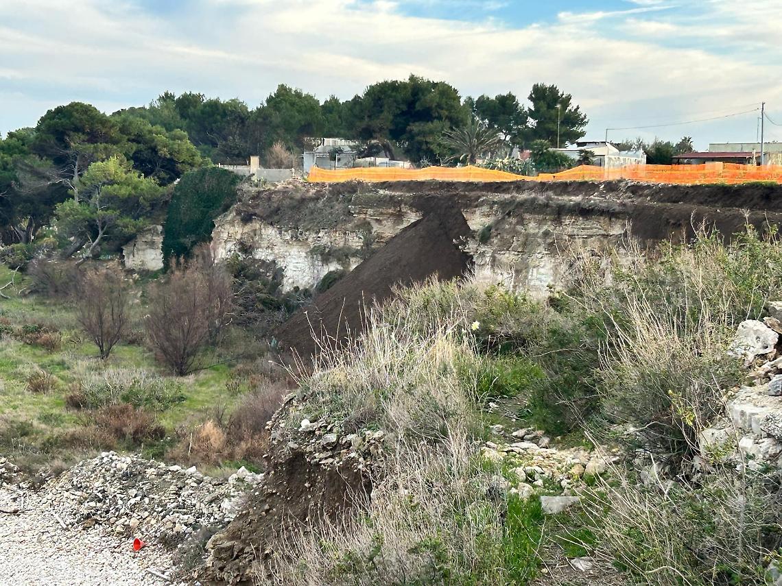 L'area interessata dai lavori di Costa Sud a Trani
