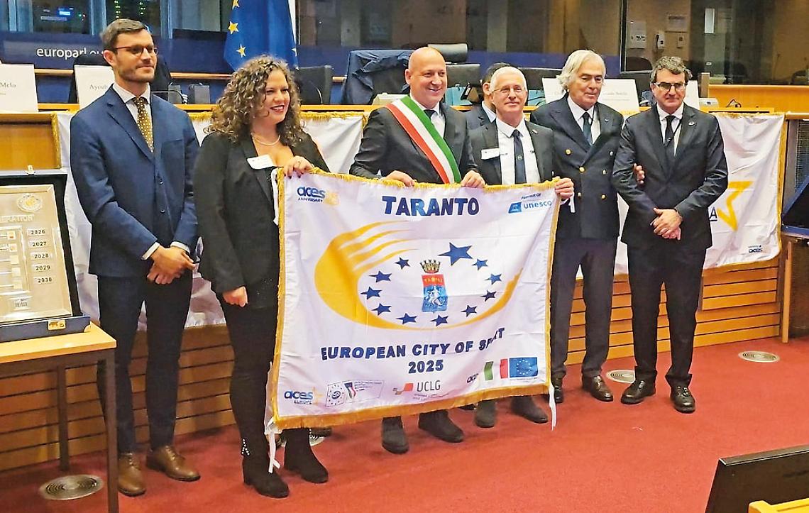 La consegna della bandiera di Città Europea dello Sport 2025