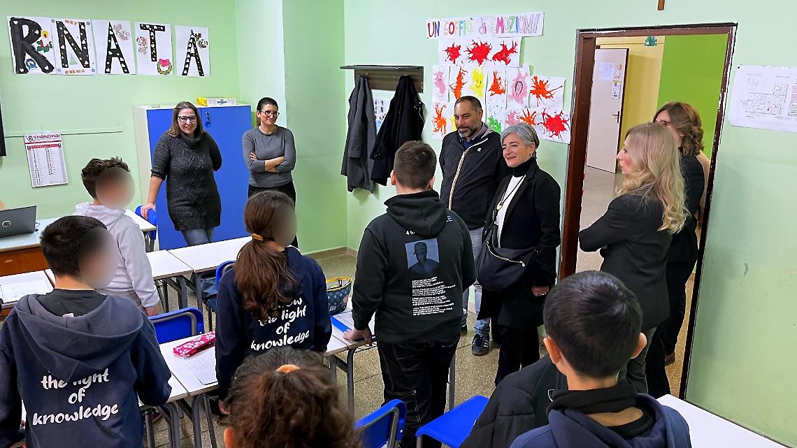 Il sopralluogo al plesso Mazzaraso