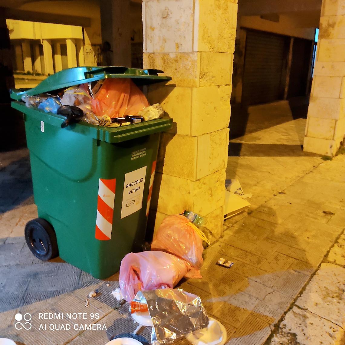 L'immagine dal rione Salinella 