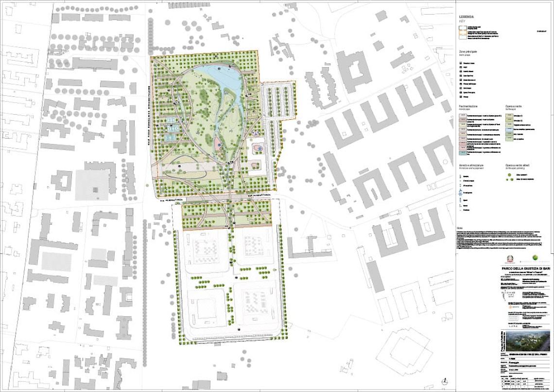 L'area dove sorgerà il Parco della Giustizia a Bari