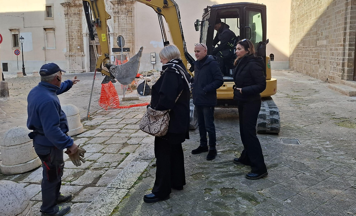 Il sopralluogo al cantiere