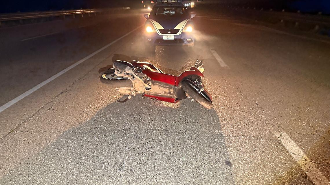 Lo scooter dopo l'incidente - foto di Francesco Manfuso