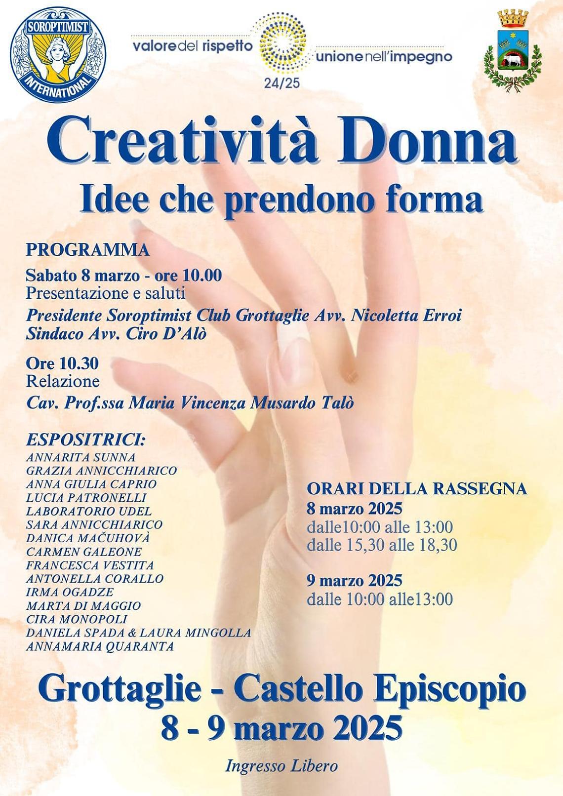 La rassegna “Creatività Donna” a Grottaglie