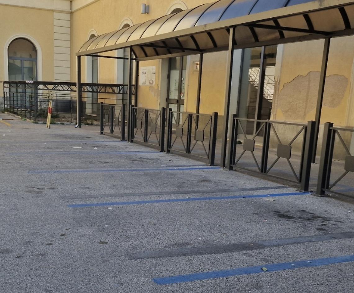 Il parcheggio nell'ex mercato coperto
