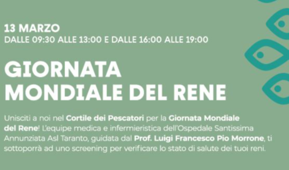 Giornata del Rene, screening gratuito: ecco quando e dove