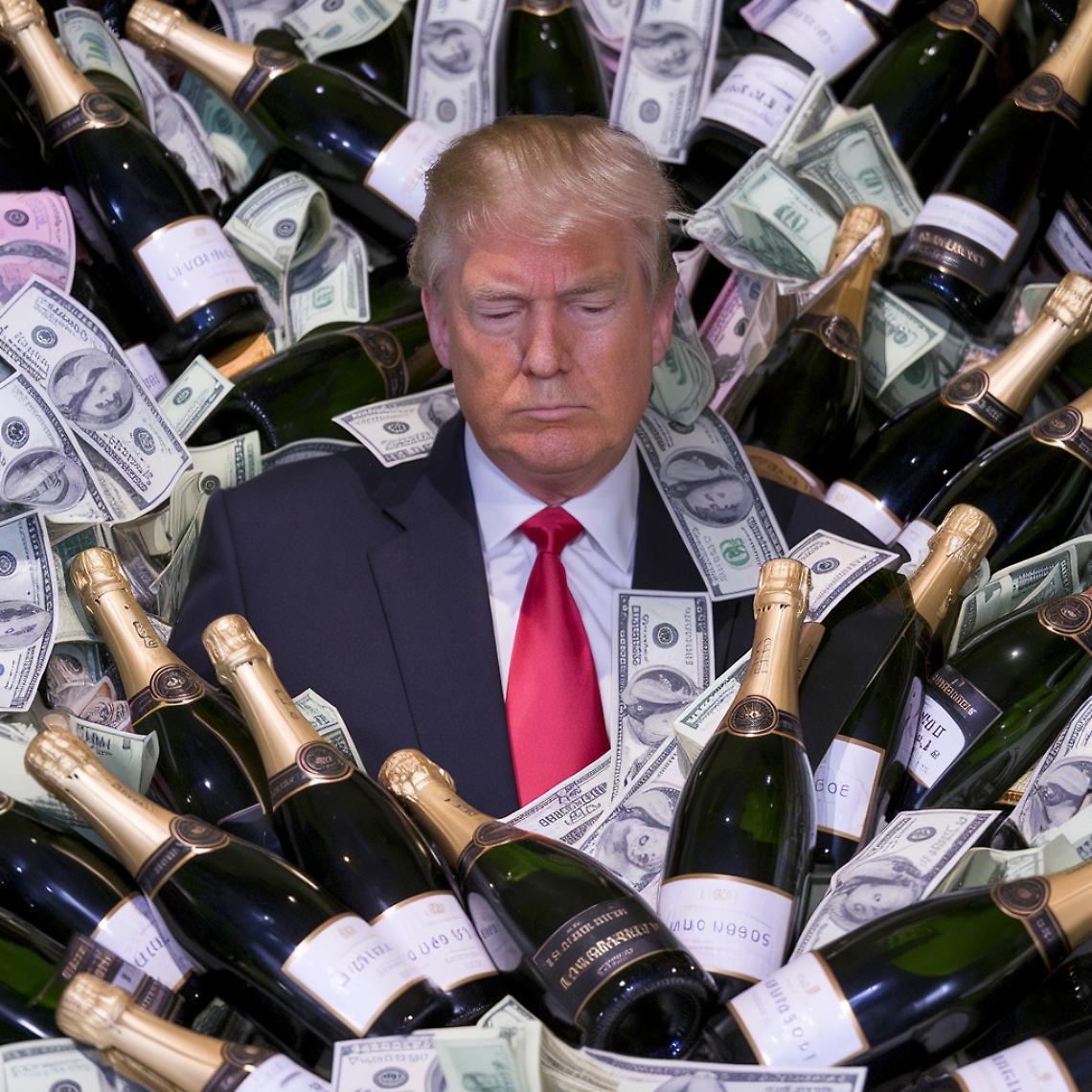 Donal Trump impone dazi anche su Champagne e vini europei
