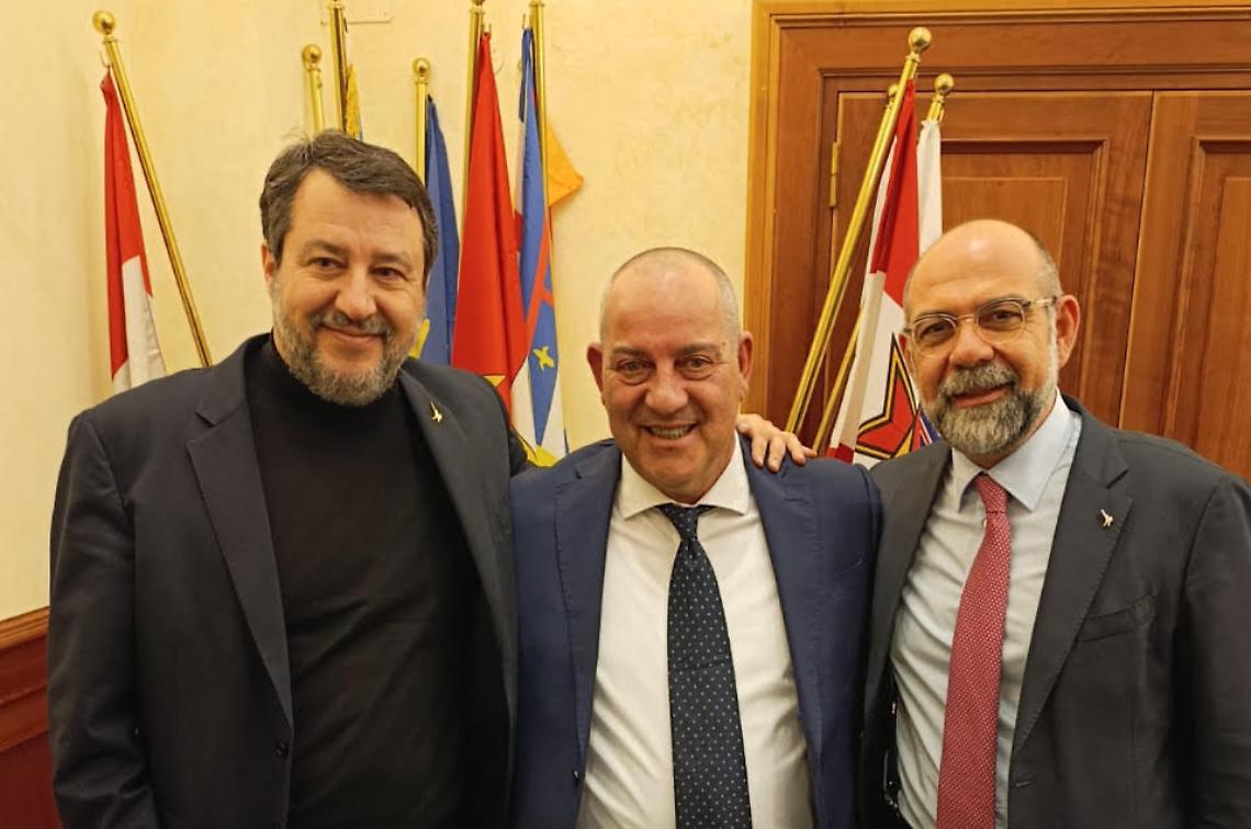 Matteo Salvini, Roberto Russo e Roberto Marti
