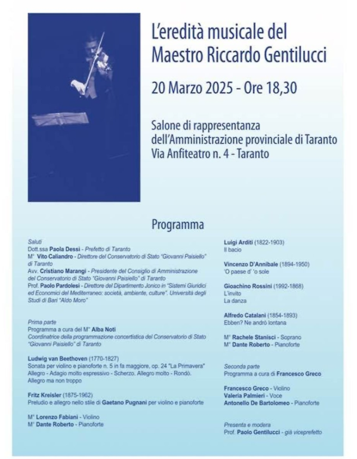 La locandina dell'evento