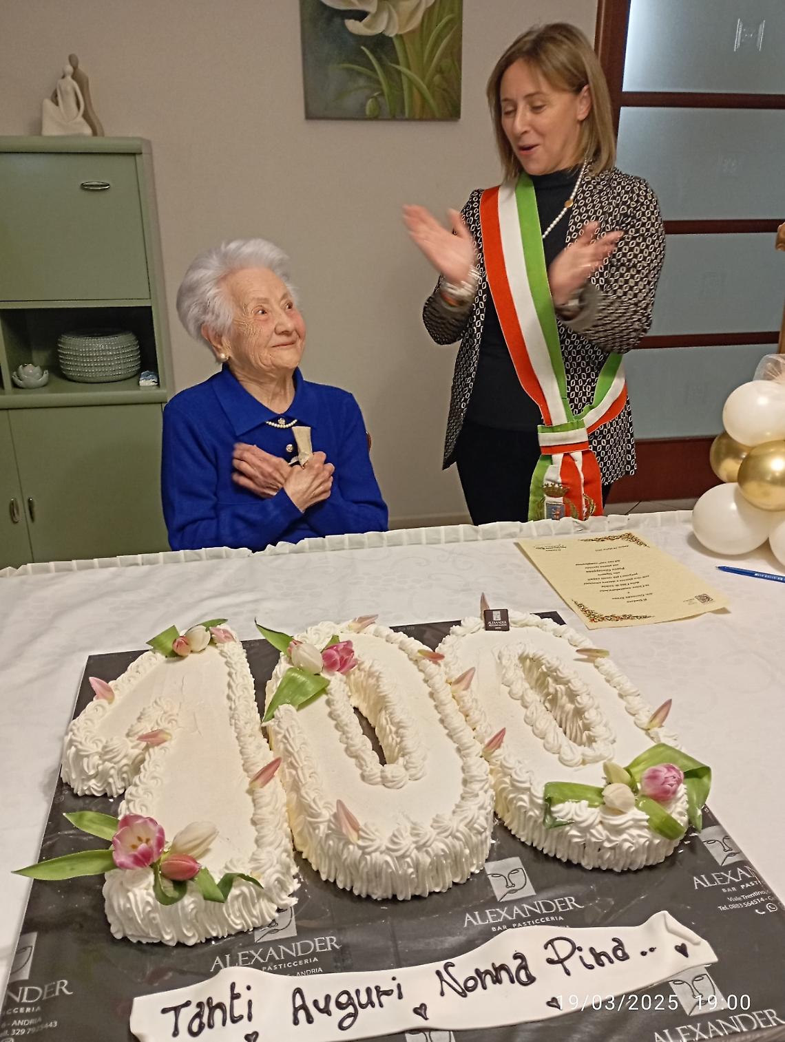 La centenaria Giuseppina Porta e Giovanna Bruno