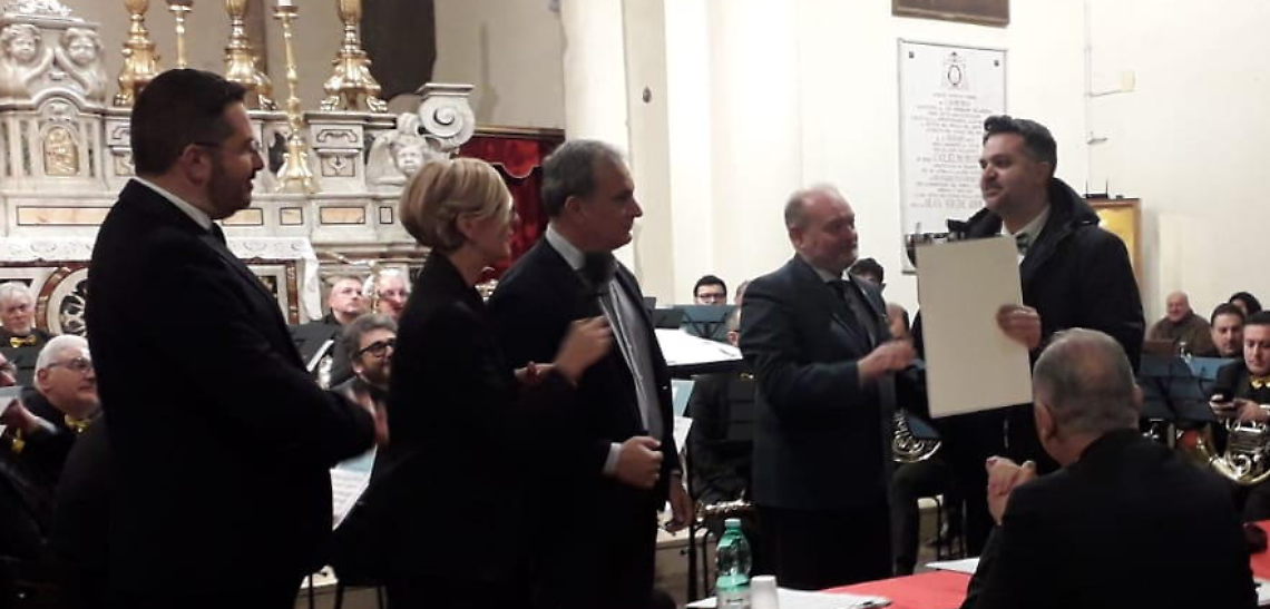 Un momento della cerimonia di premiazione