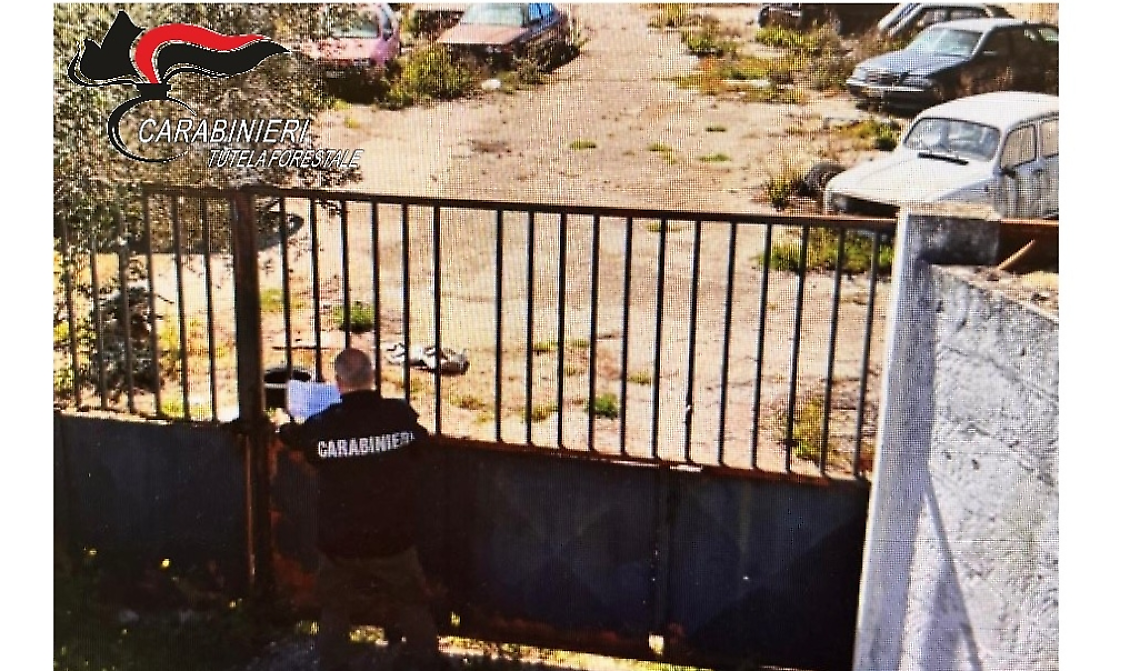 Un cimitero di auto ridotte a pezzi: scatta il sequestro 