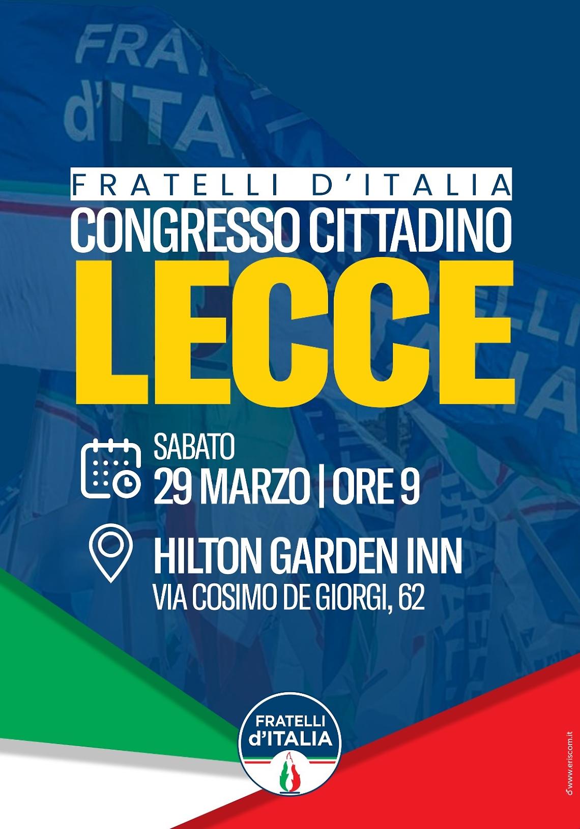 Il congresso di Fratelli d'Italia a Lecce