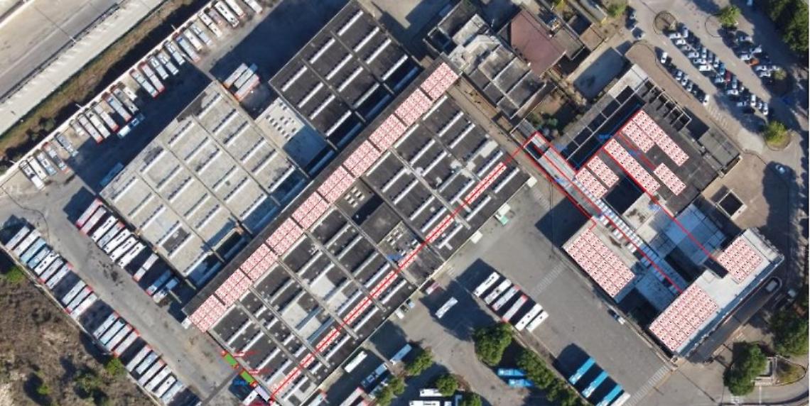 La stazione per la ricarica dei bus a impianto fotovoltaico a Bari