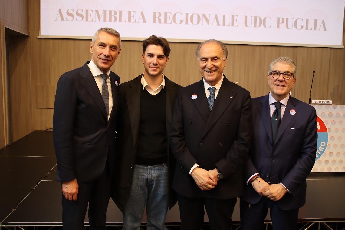 Antonio Vitale con i vertici dell'Udc