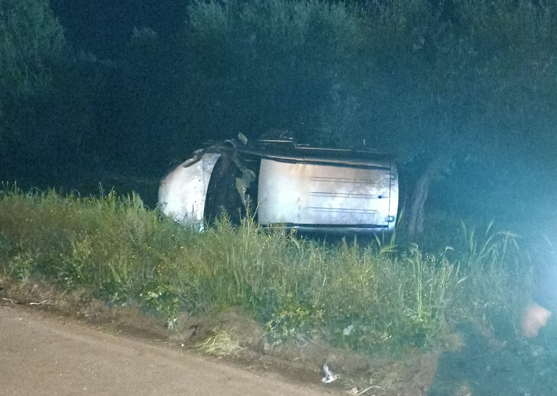 L'auto finita contro un albero - foto I Vigili del Fuoco