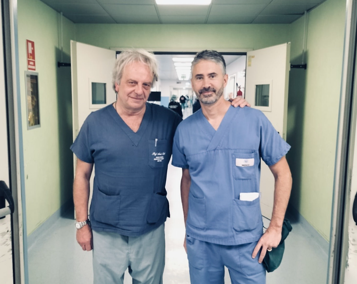 Il prof Mario Testini e il dottor Panzera