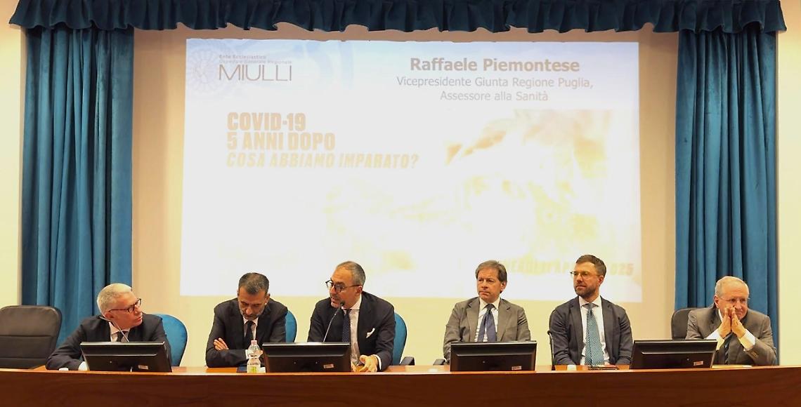 Il convegno sul covid-19 al Miulli