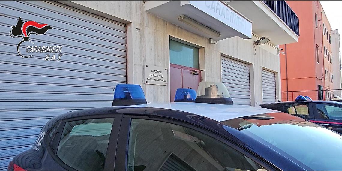 La stazione dei carabinieri di Margherita di Savoia
