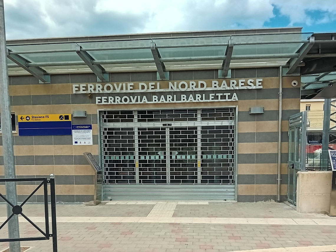 La stazione di Barletta delle Ferrovie del Nord Barese