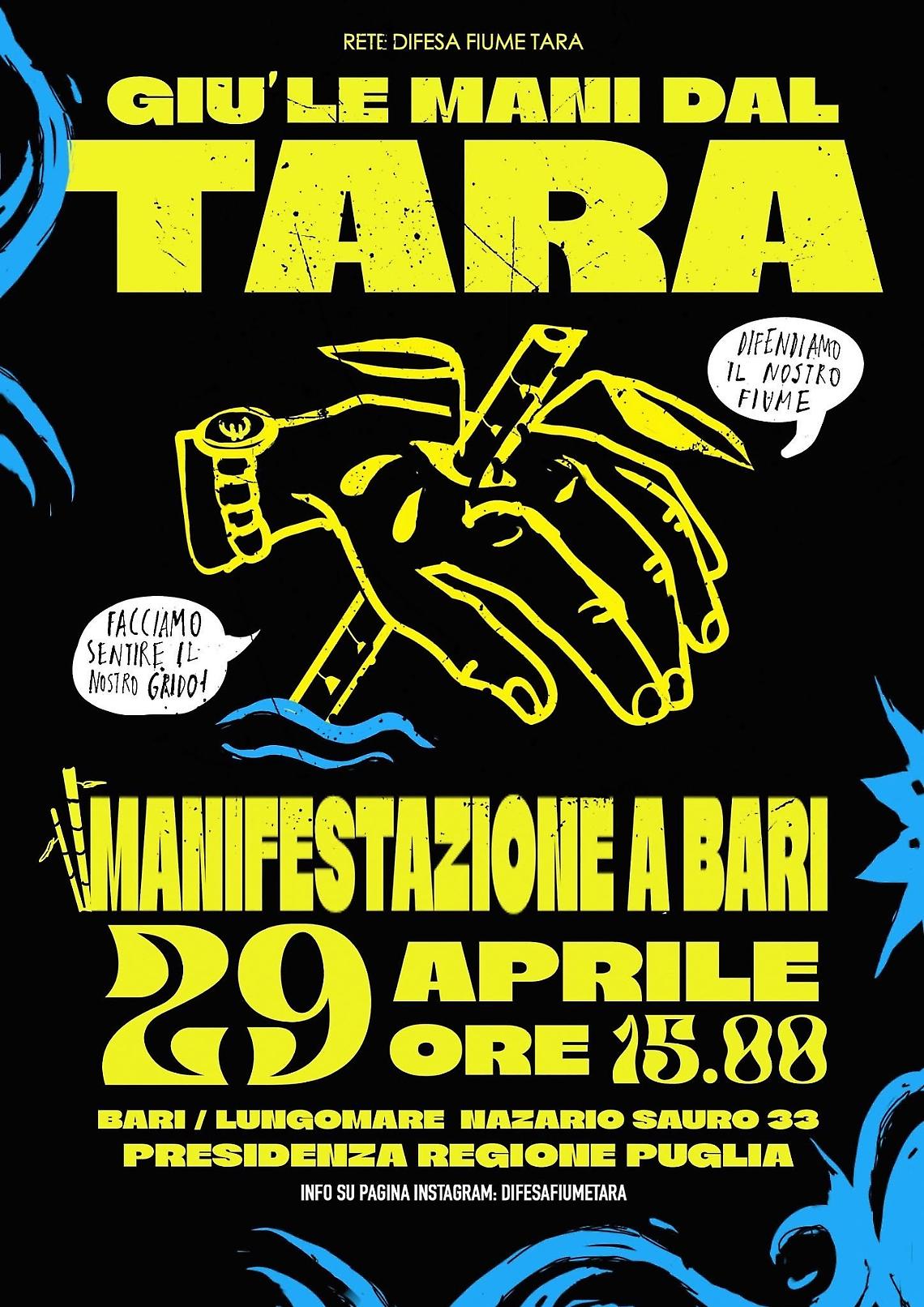 La locandina della manifestazione a Bari