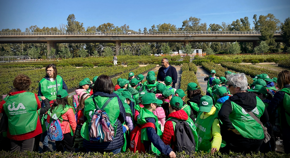 Un momento dell'iniziativa "Scuole in Fattoria"