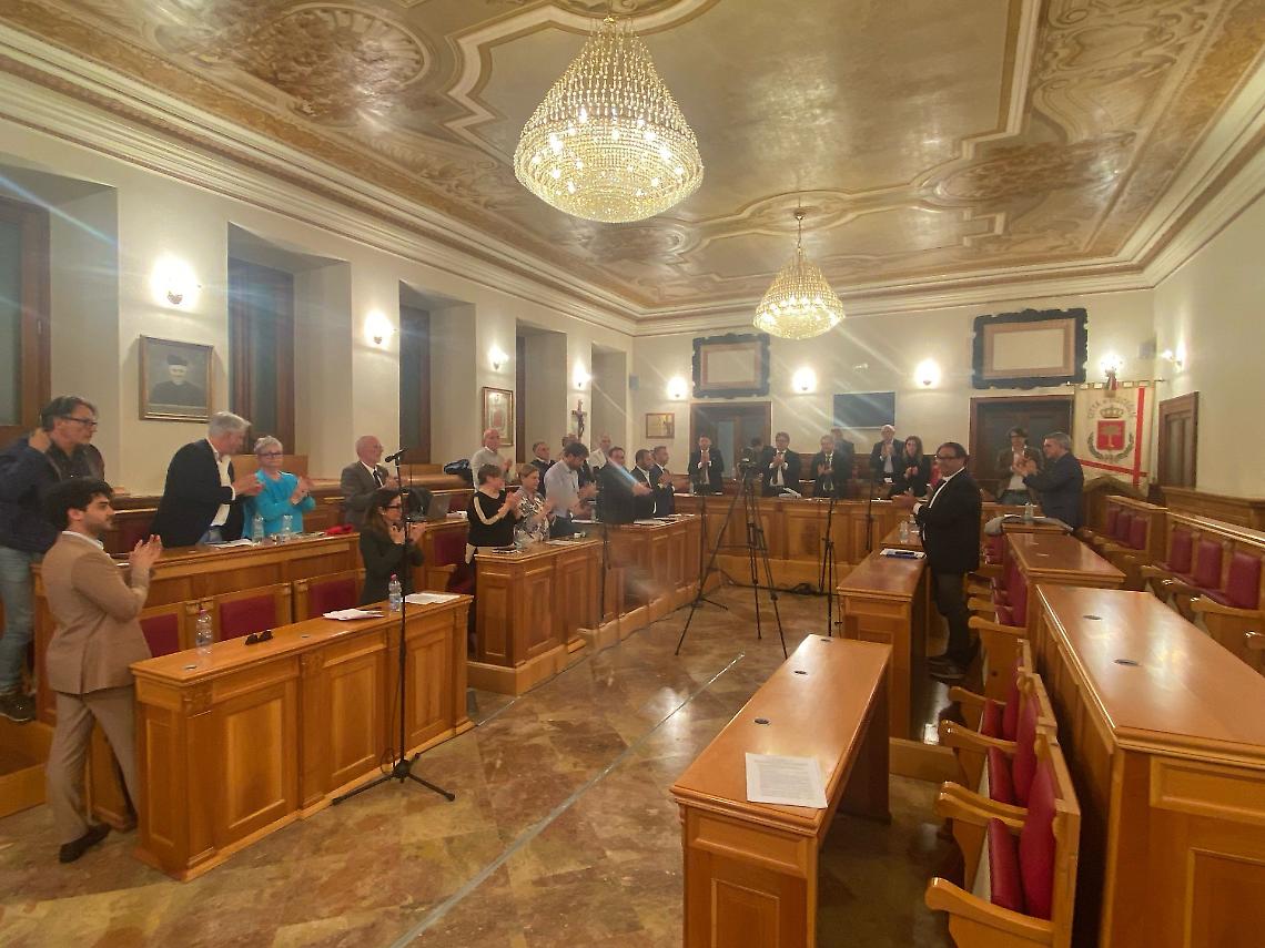 L'aula del Consiglio comunale di Bisceglie