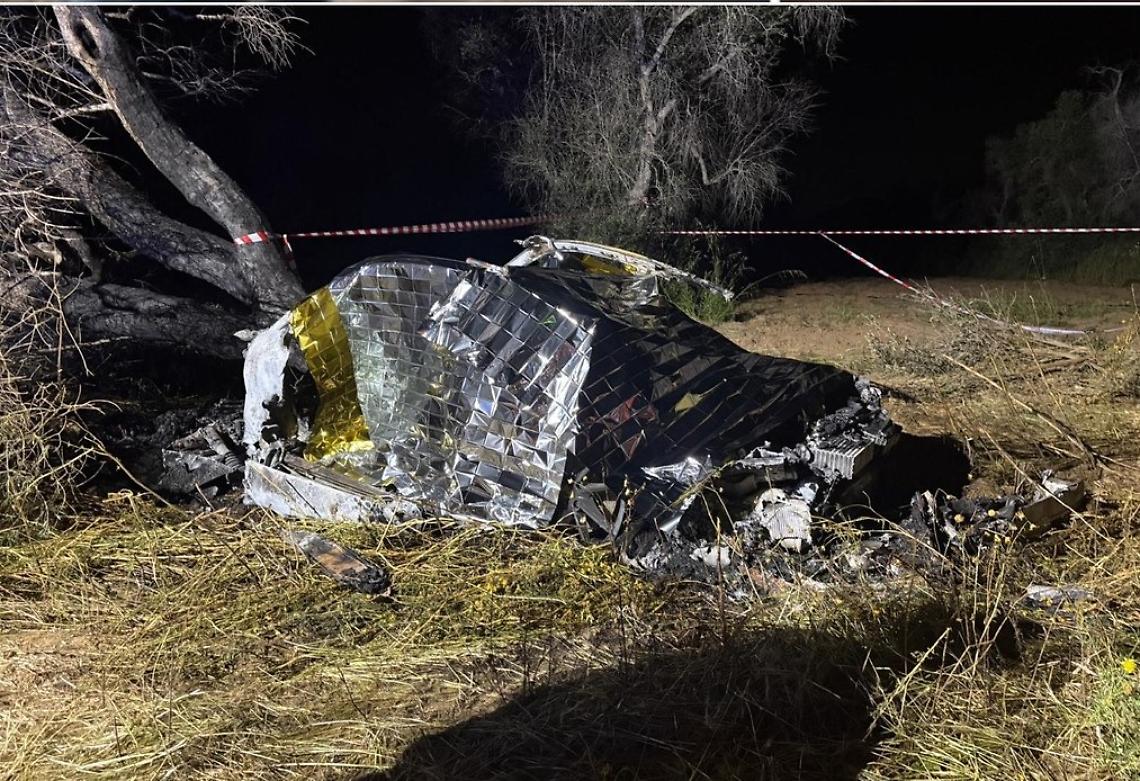 Cosa restava dell'auto dopo l'incidente - foto da "Il Messaggero"