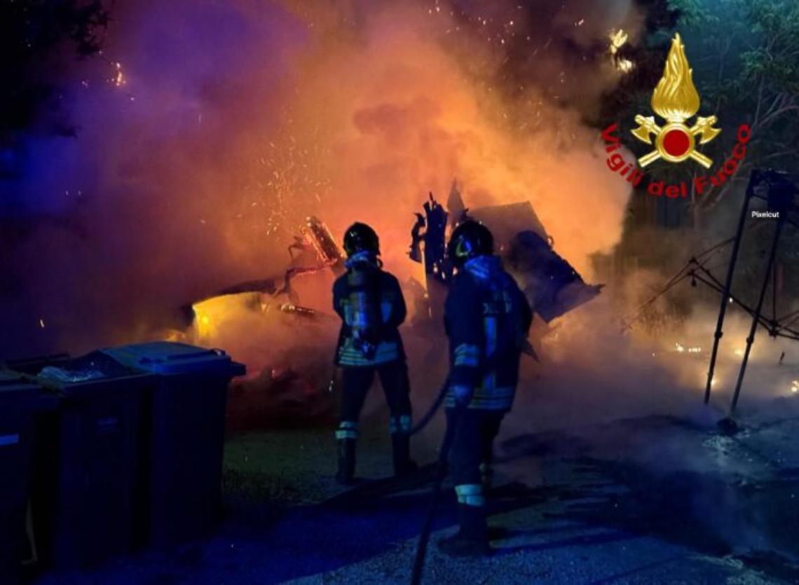 L'intervento dei Vigili del Fuoco