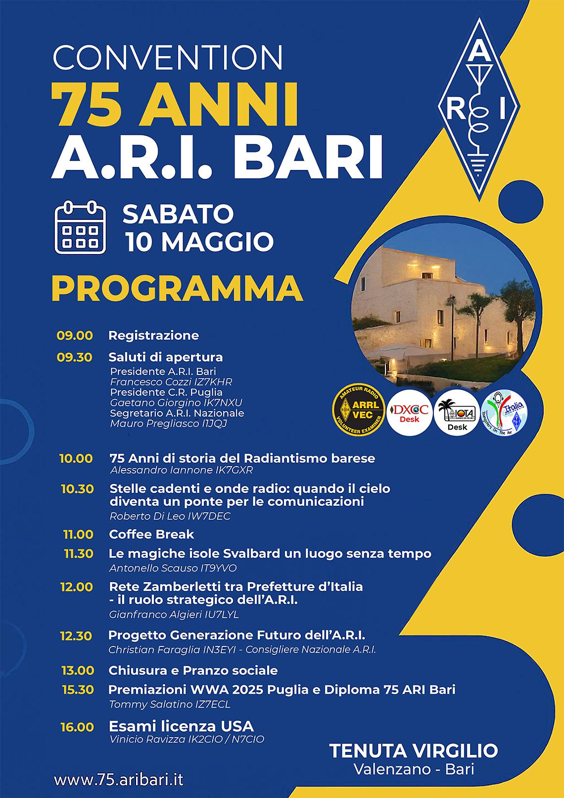 I 75 anni dell'Ari a Bari