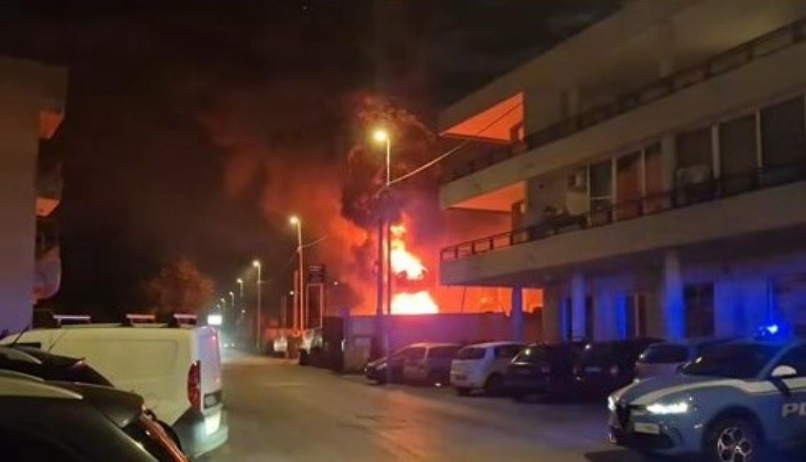 Incendio a Martina Franca