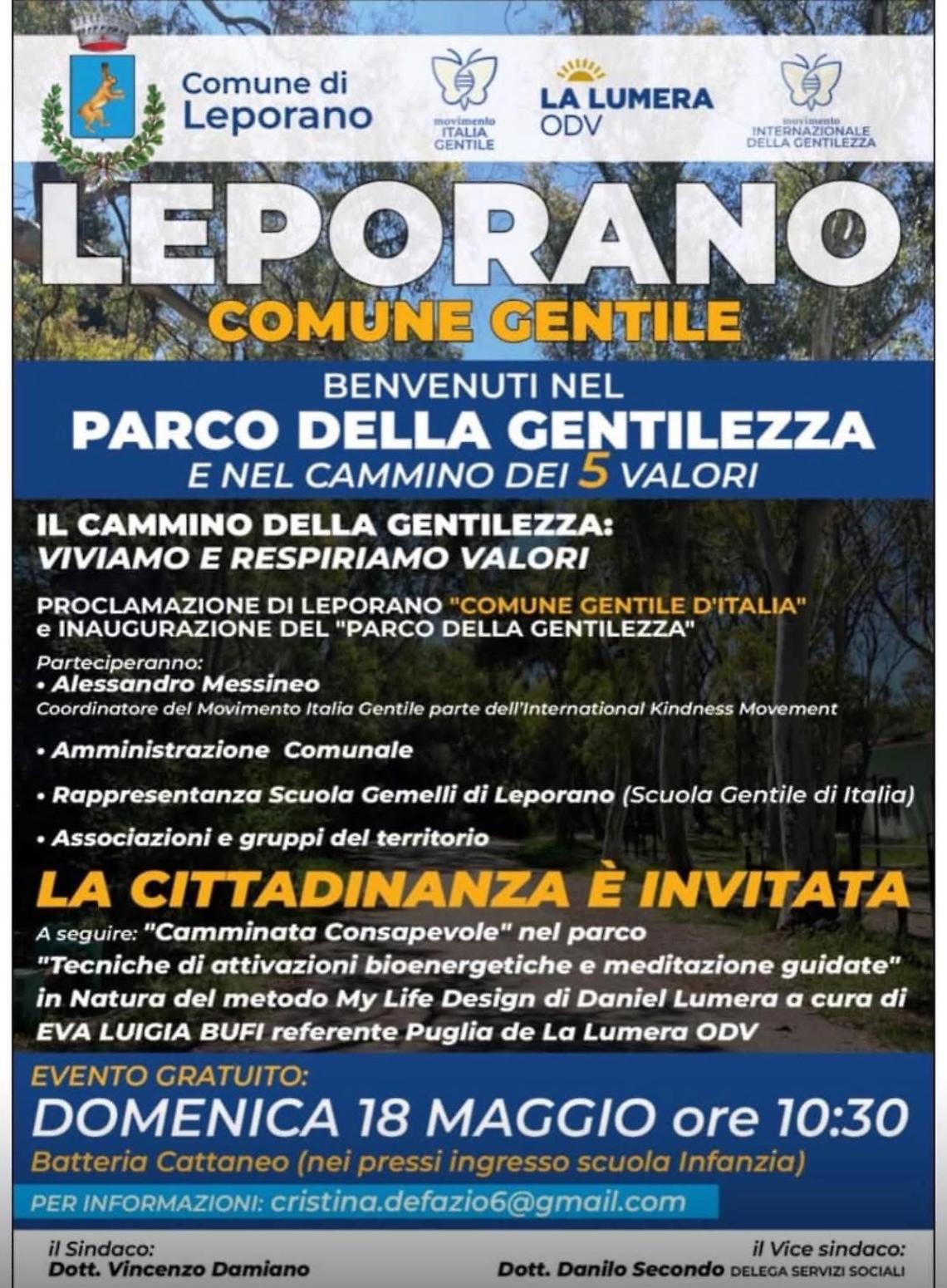 Il cammino della gentilezza a Leporano
