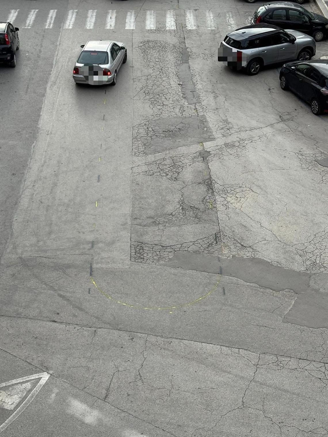Il tratto di strada interessato dai lavori a Bisceglie