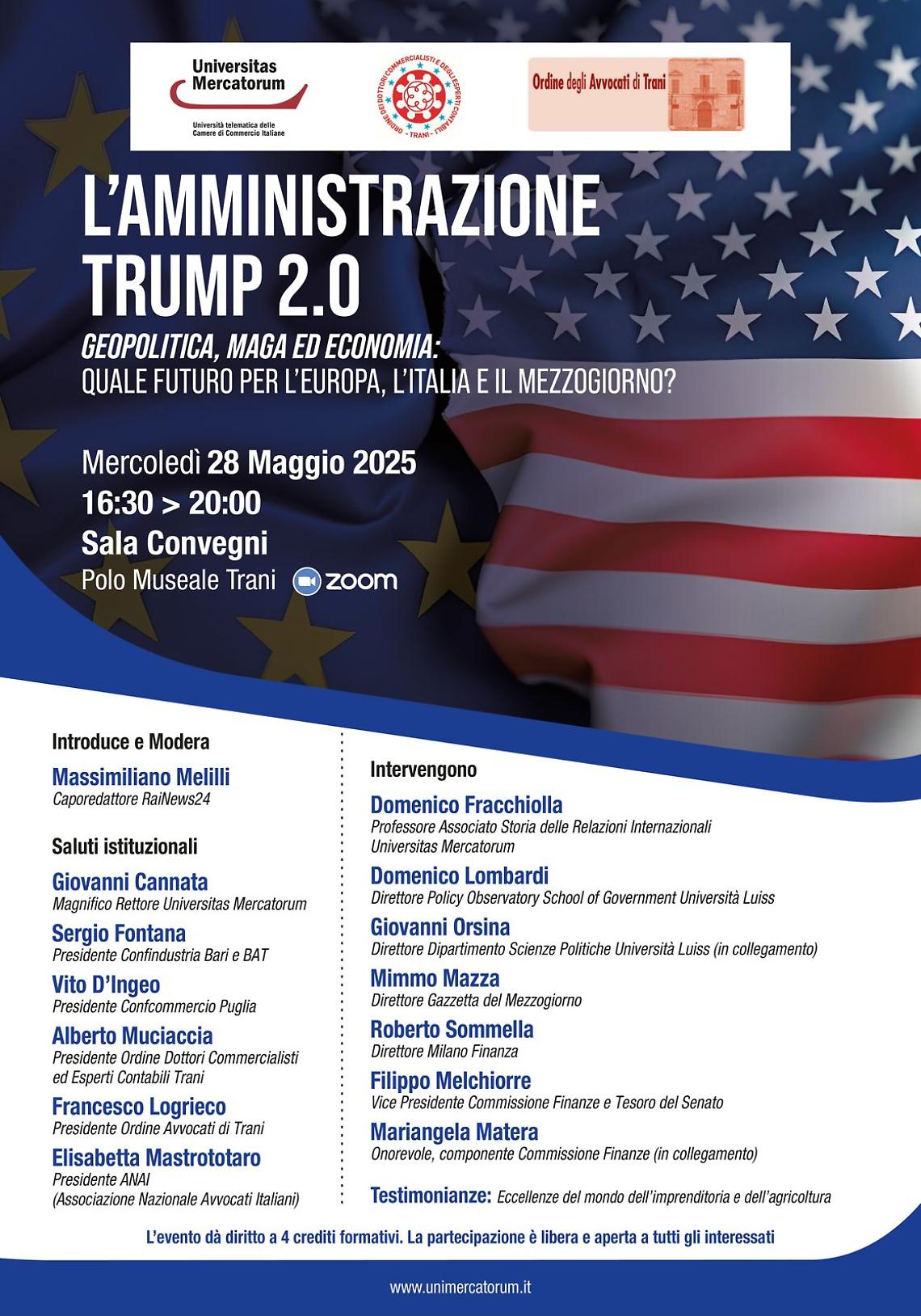 Il convegno in programma a Trani