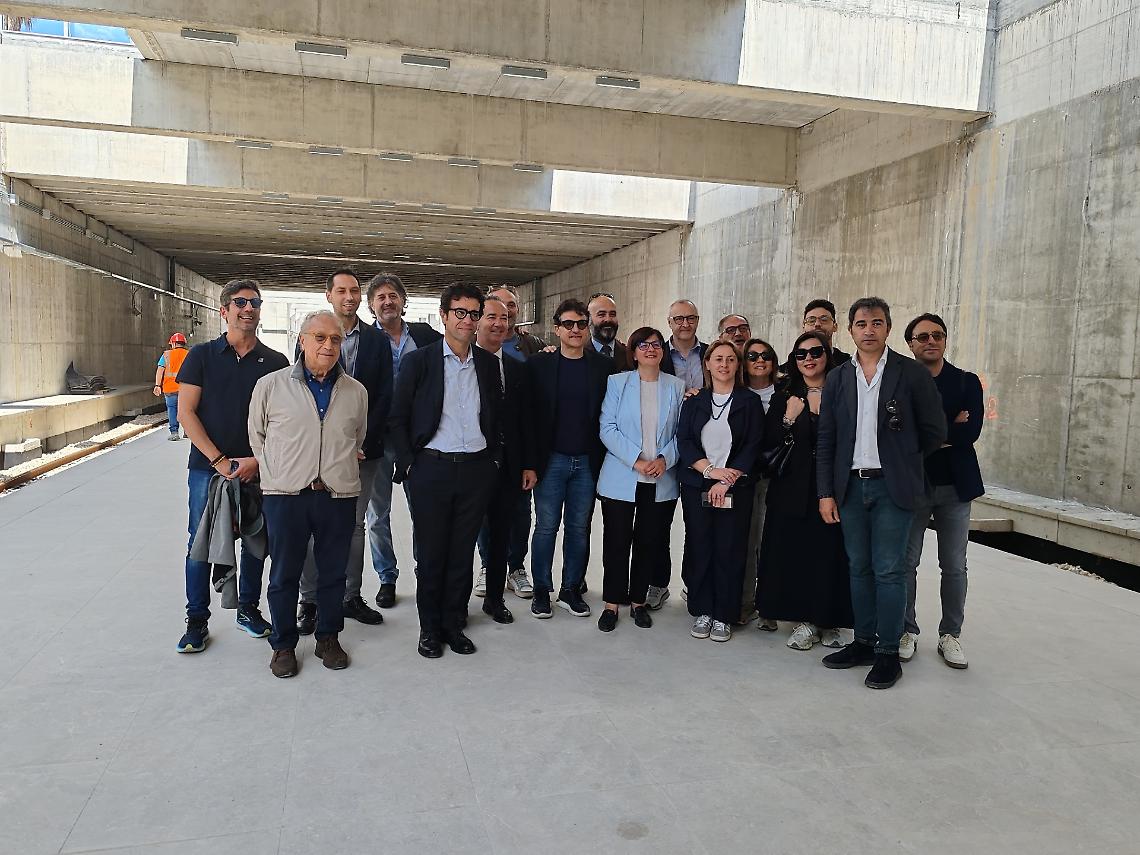 Il sopralluogo sul cantiere della Ferrotramviaria ad Andria