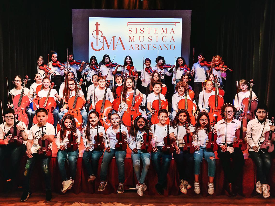 L'Orchestra Sistema Musica Arnesano